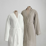 Kassatex Men's Lino Bath Robe - Linen