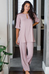 BambooDreams Kat Lounge Pajama Set - Lotus Pink