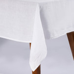 Kassatex Linen Tablecloth - White