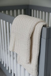 Evangeline Cable Knit Baby Blanket - Natural