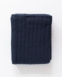 Evangeline Cable Knit Baby Blanket - Indigo