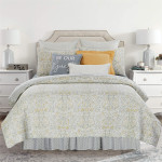 C&F Volterra Damask Quilt Set