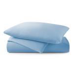 Peacock Alley 40 Winks Washed Percale Duvet Cover - Denim