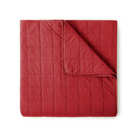 Peacock Alley 4 Square Quilted Coverlet - Berry