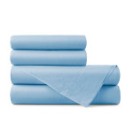 Peacock Alley 40 Winks Washed Percale Sheet Set - Denim