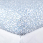 Peacock Alley Fern Percale Fitted Sheet - Denim