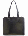 22 Tote Flower Leather Tote - Black