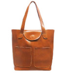 22 Tote 2 PKT Leather Tote - Camel