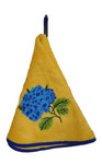 Provence Hydrangea Round Terrycloth Towel - Yellow