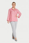 Fridaze Fun Buttons Shirt - Pink_White Heathered