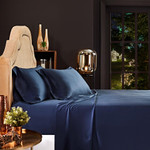 Orchids Lux Home Merida Sheet Set - Navy