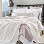 Orchids Lux Home Hudson Blanket - Off-White