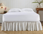 Orchids Lux Home Villa King Gather Bed Skirt - White