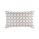 Lili Alessandra Lynx Lg Rectangle Pillow - White/Dark Sand