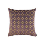 Lili Alessandra Lynx Square Pillow - Raisin / Gold 