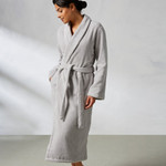 Kassatex Turkish Plush Cotton Robe - Grey