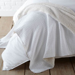 Peacock Alley Sherpa Throw Blanket - White