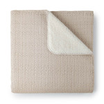 Peacock Alley Sherpa Throw Blanket - Taupe