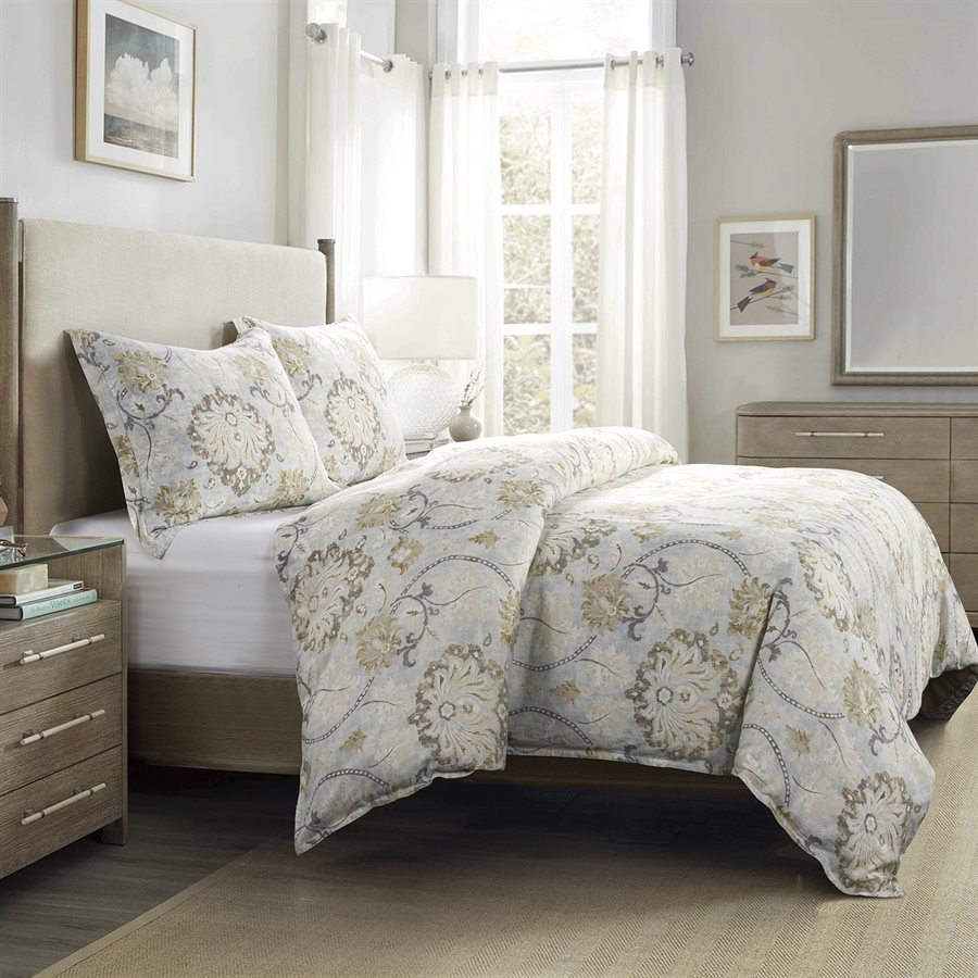 HiEnd Accents Dalia Linen Duvet Set - Bay Home and Linens