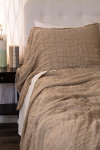 Amity Home Kent Linen Bedspread - Ochre/Natural