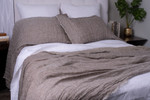 Amity Home Kent Linen Bedspread - Saddle/Natural