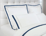 DownTown Company Chelsea Duvet Cover - White/Navy