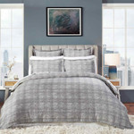 Orchids Lux Home Bronte Duvet Cover - Charcoal