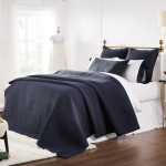 Orchids Lux Home Laela Coverlet - Navy