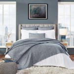 Orchids Lux Home Tivoli Blanket - Navy