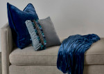 TL at Home Vintage Velvet Blanket - Cobalt