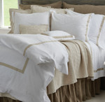 TL at Home Charlie Duvet Cover - Ivory Application/White Sateen