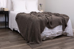 Amity Home Lynx Knitted Twin Coverlet - Charcoal Grey