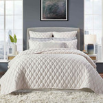 Orchids Lux Home Avalon Coverlet - Beige