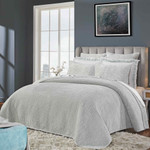 Orchids Lux Home Laguna Coverlet - Ice Mint