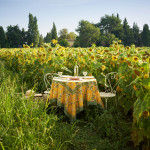French Tablecloth Sunflower - Yellow & Green