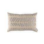 Lili Alessandra Peru Small Rectangle Pillow - Dark Sand / Platinum 
