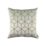 Lili Alessandra Cube Square Pillow - Aquamarine / Gold
