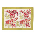 Couleur Nature Wisteria Green & Pink Placemats, Set of 6