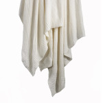 HiEnd Accents Cotton Knit Blanket - Vintage White