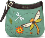Chala Dragonfly Crescent Crossbody Handbag 
