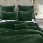 HiEnd Accents Stonewashed Cotton Velvet Quilt - Emerald