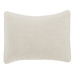 HiEnd Accents Stonewashed Cotton Velvet Quilted Pillow Sham - Vintage White