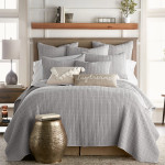 Levtex Home MIlls Waffle Grey Quilt Set