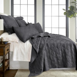 Levtex Home Washed Linen Quilt - Charcoal