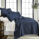 Levtex Home Washed Linen Quilt - Navy