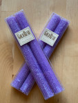 Gold Rush 8" Natural Beeswax Glitter Candle Set - Lilac