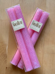 Gold Rush 8" Natural Beeswax Glitter Candle Set - Pink Blossom