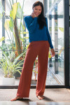 Yala Lexi Ultra-Stretch Bamboo/Organic Cotton Classic Wide Leg Pant - Amber