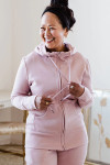 Yala Scarlet Zip-Up Bamboo & Organic Cotton Sweatshirt Hooded Jacket - Lotus Pink