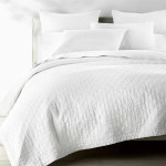 Peacock Alley Heritage Stonewashed Linen Quilt - White